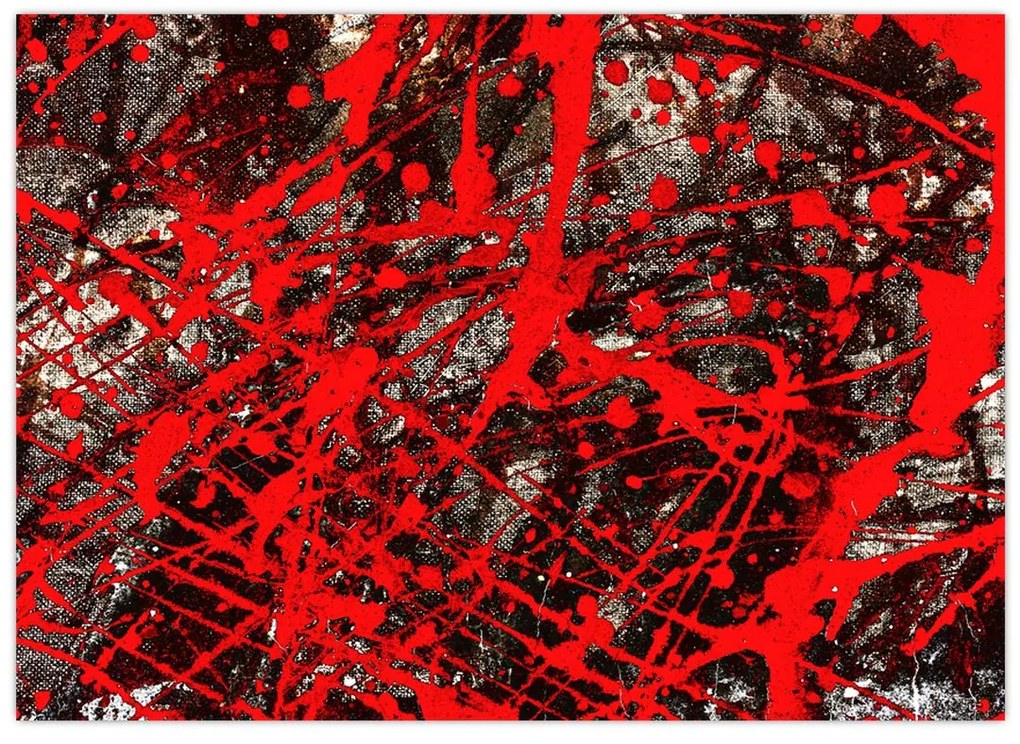 Obraz na szkle - Ekspresyjna abstrakcja (70x50 cm)