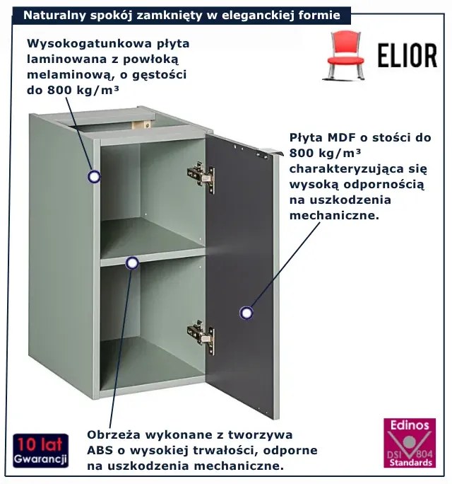 Szałwiowa wisząca dolna szafka łazienkowa F2-F30