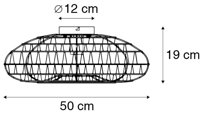 Inteligentna lampa sufitowa w stylu retro biała z Wi-Fi A60 - Lina