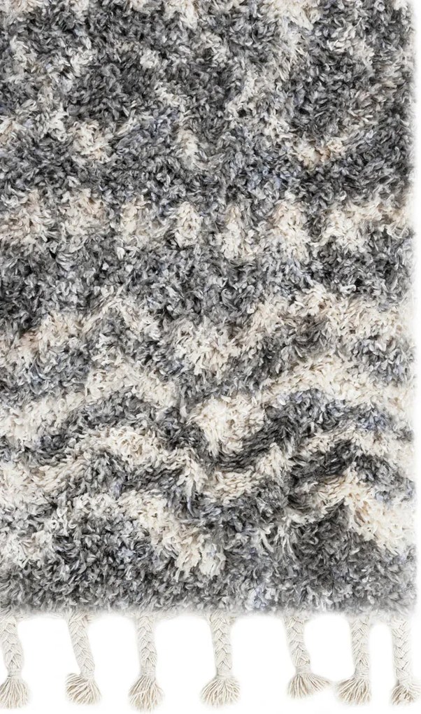Ciemnoszary dywan shaggy T2-C01