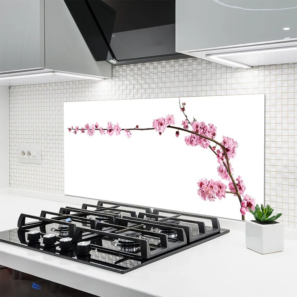 Szkło Ozdobne do Kuchni Wyrafinowany Motyw Roślinny