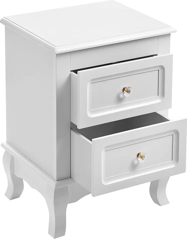 Stolik nocny 30x38x52 cm biały