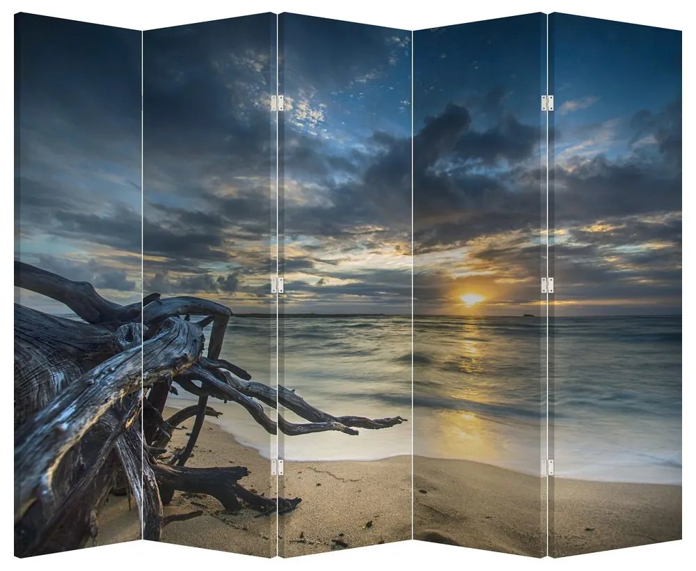 Parawan - Morze o zachodzie Słońca (210x170 cm)