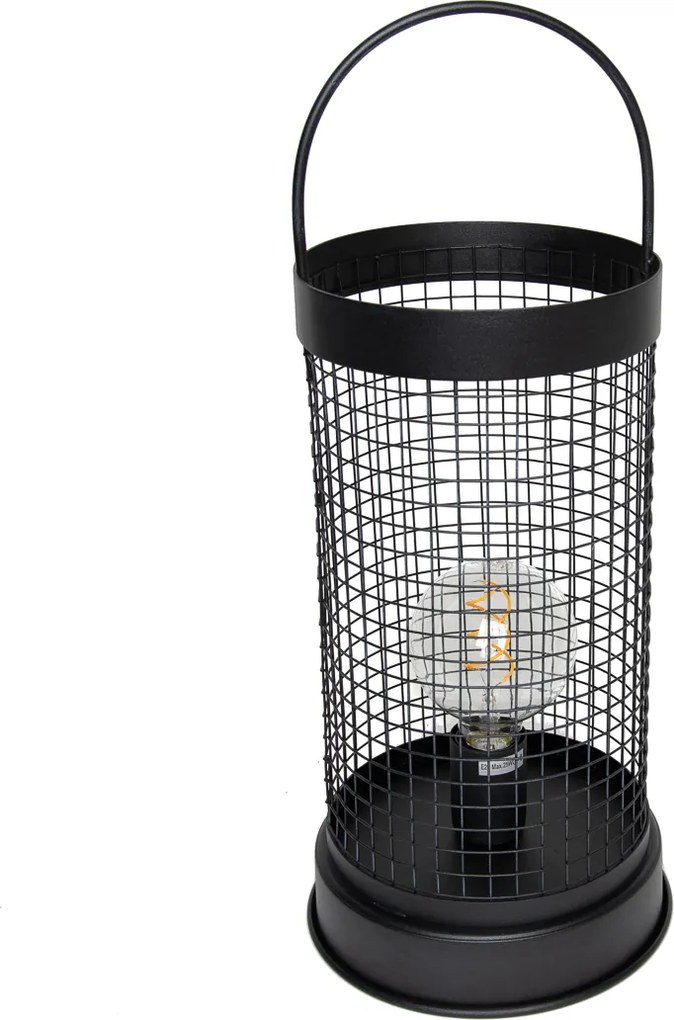 Nowoczesna lampa stołowa szara 52 cm - Horario