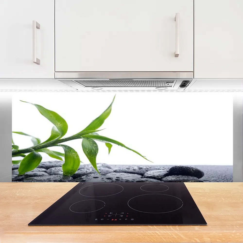 Panel nad blat kuchenny Harmonijne Połączenie Liści I Kamieni