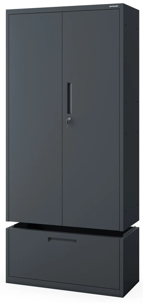 Megan Antracytowy - szuflada na dokumenty 195cm