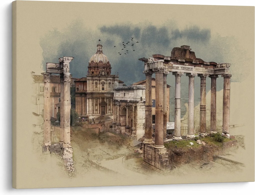Obraz - Forum Romanum, Rzym, Włochy (70x50 cm)