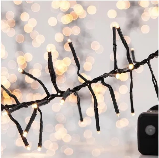 Zewnętrzny łańcuch świetlny LED CLUSTER 588xLED/8 funkcji, 8,5 m, IP44, ciepła biel