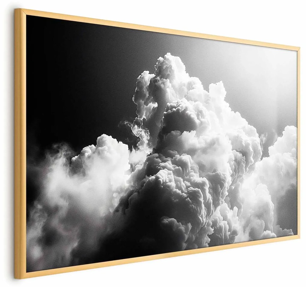 Plakat Chmury marzeń 30x21 cm z ramą złotą bez marginesu ARTGEIST B