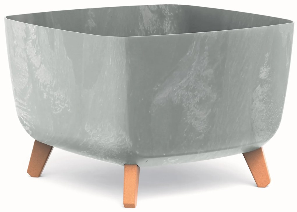 Donica ogrodowa kwadratowa Gracia Square Beton 39 x 39 x 27 cm PROSPERPLAST