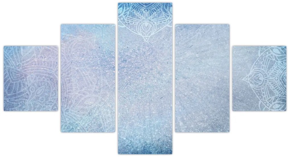 Obraz - Mandale w niebieskim (125x70 cm)