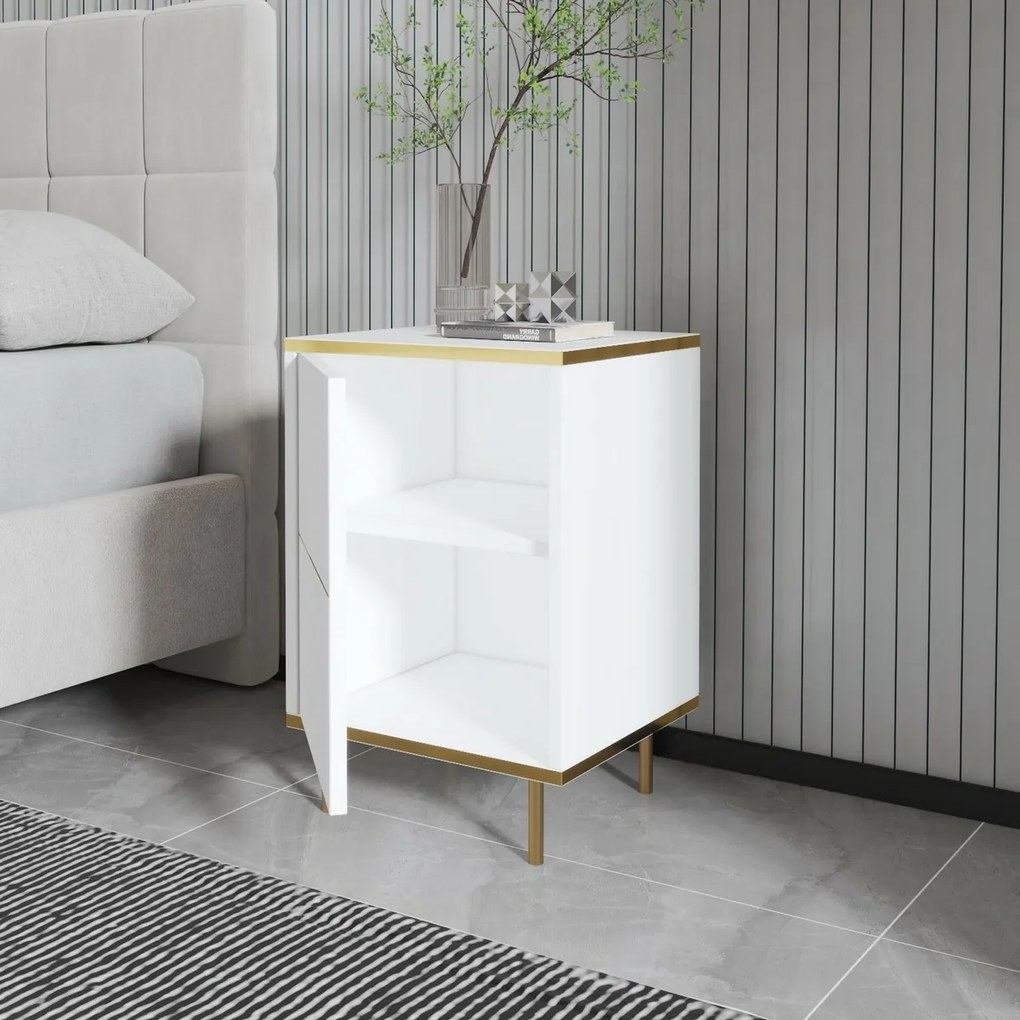Szafka nocna Imaj White and Gold