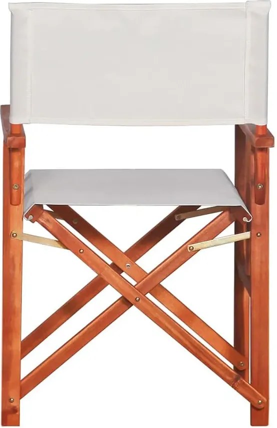 Krzesło reżyserskie tarasowe Santi - białe
