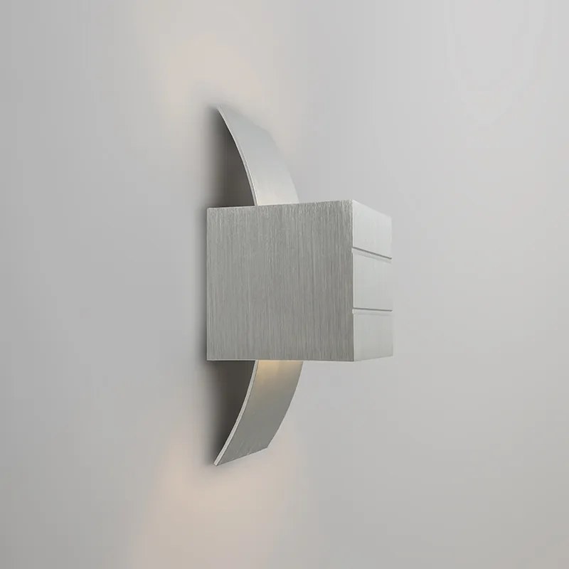 Zestaw 2 Nowoczesnych lamp ściennych aluminiowych - Amy Oswietlenie wewnetrzne