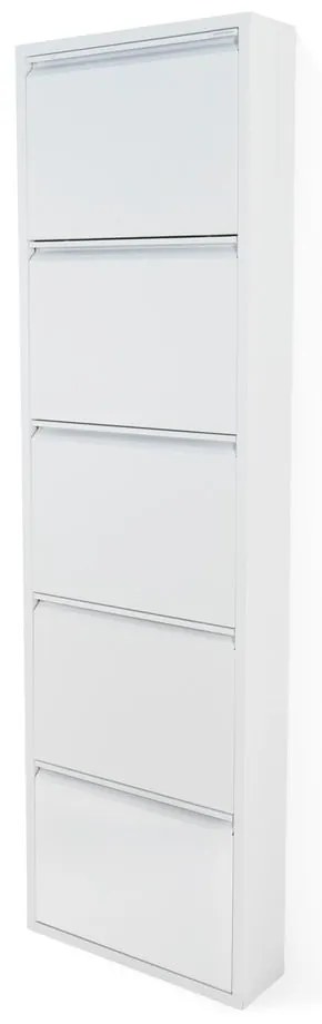 Biała metalowa uchylna szafka na buty 50x169x15 cm Billy – Spinder Design