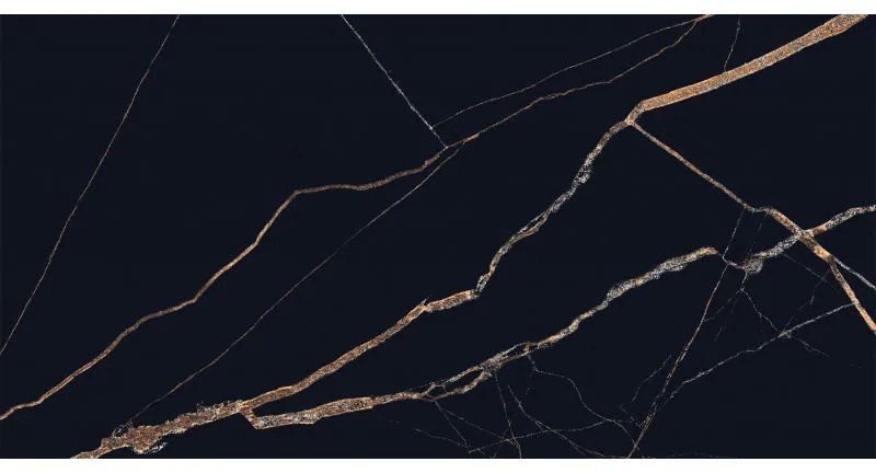 Mexen Fossil Black próbka gresu szkliwionego rekt. G1, płytka podłogowo-ścienna, wysoki połysk - TL213-00-S