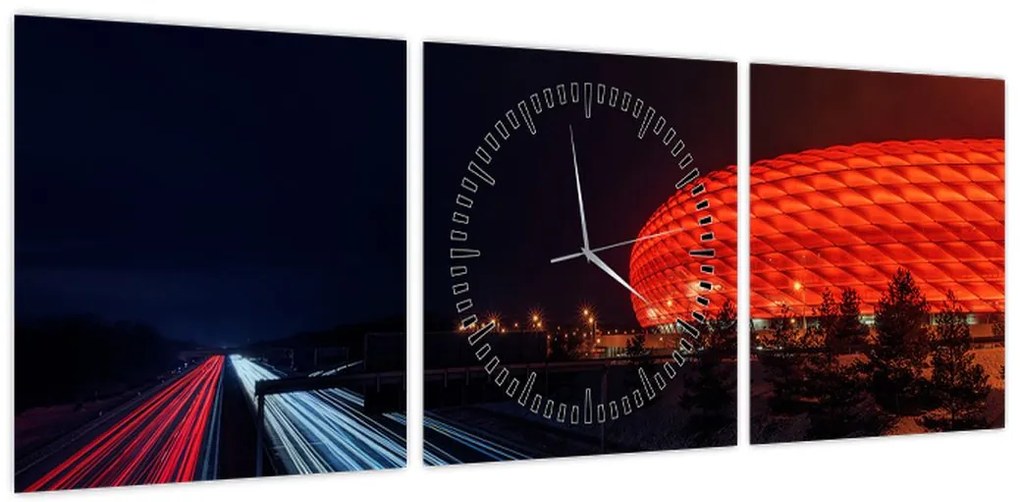 Obraz autostrady (z zegarem) (90x30 cm)
