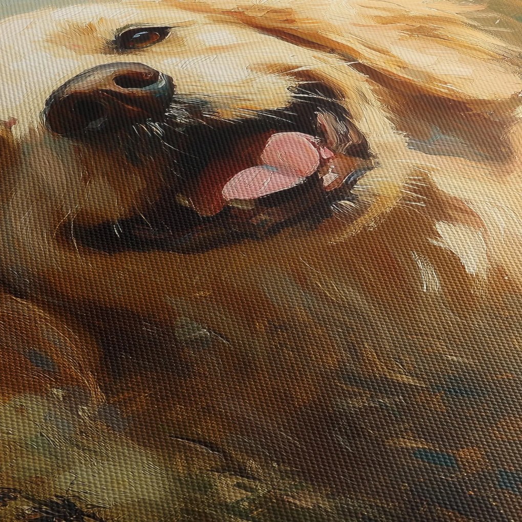 Obraz - Szczęśliwy piesek (125x70 cm)