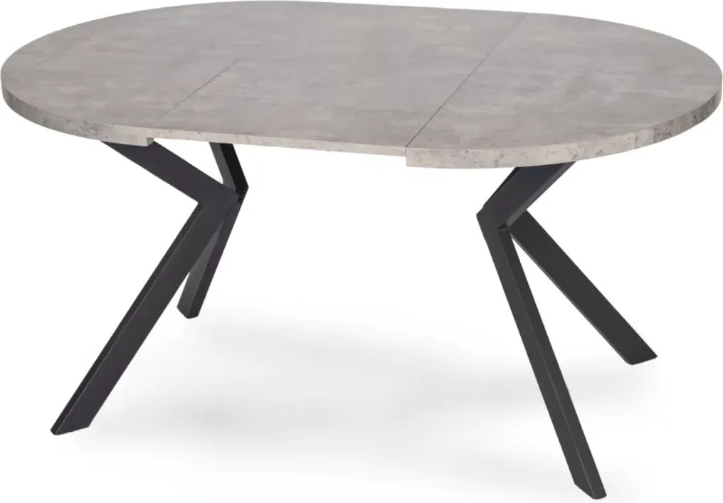 Stół okrągły Auron rozkładany 80-160 cm do jadalni – nowoczesny stół loftowy z blatem MDF do małych mieszkań