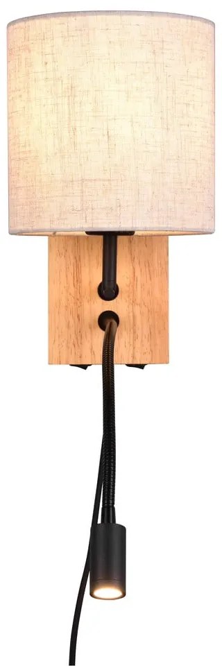 Beżowo-naturalny kinkiet ø 18 cm Nilam – Trio
