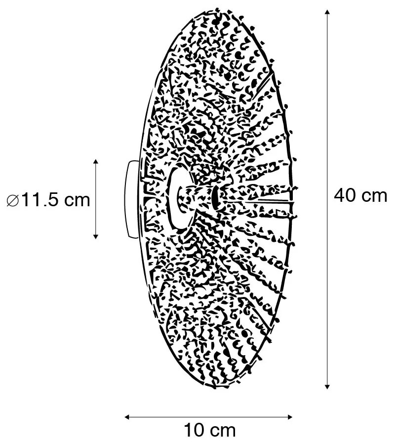 Orientalna lampa ścienna beżowa z koralikami - Moti