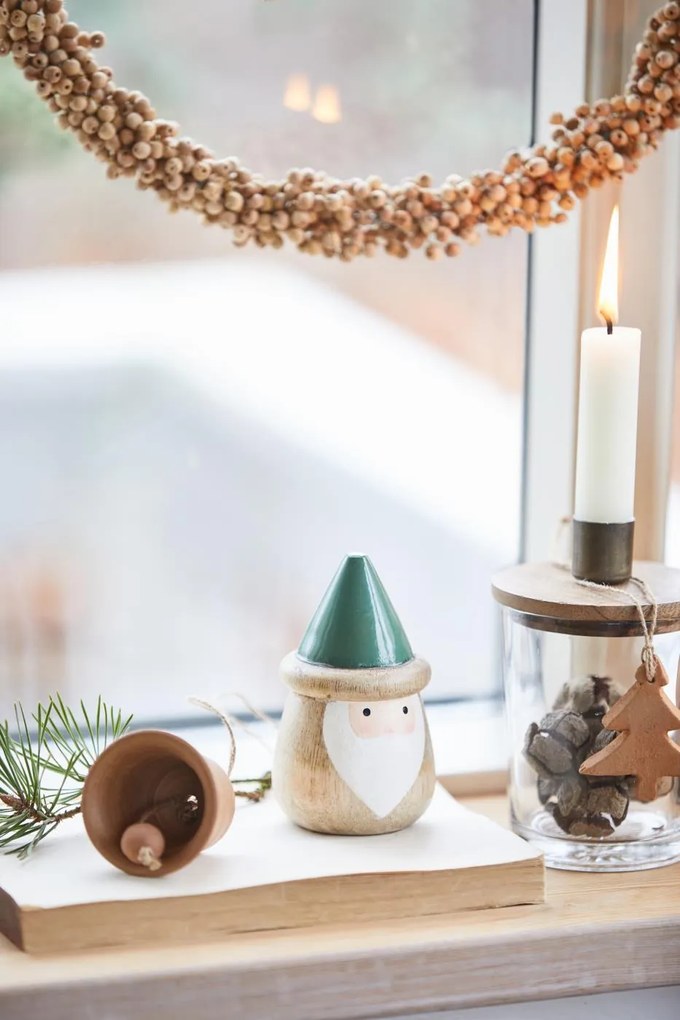 IB Laursen Wisząca ozdoba gliniana CHRISTMAS BELL brązowy