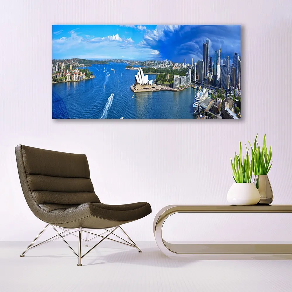 Obraz na płótnie Miasto Wykute w Skale nad Morzem