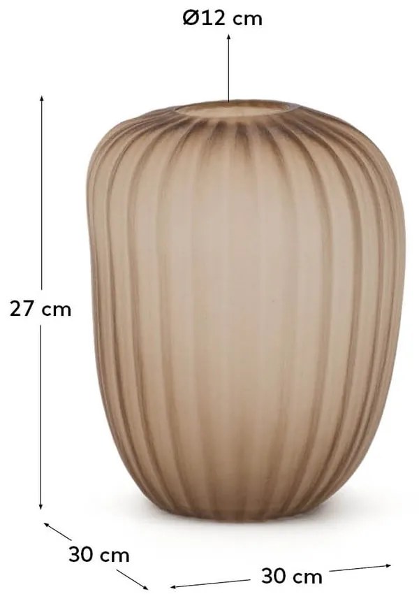 Beżowy szklany wazon (wysokość 27 cm) Lumia – Kave Home