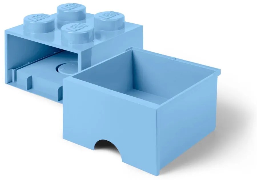 Jasnoniebieski pojemnik kwadratowy LEGO®