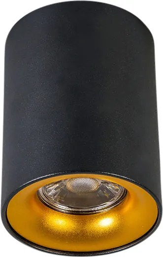 Inteligentny reflektor czarny ze złotym, w zestawie źródło światła GU10 WiFi - Ronda