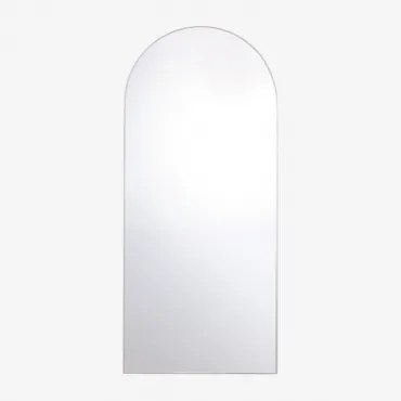 Lustro Ścienne Metalowe Belm Chrome & 90 X 200 Cm - Sklum