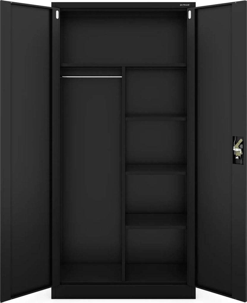 Socjalna szafa ubraniowa Dawid All Black 90x45x185 cm czarny