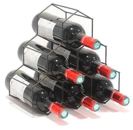 Czarny stojak na wino Compactor RackMAT
