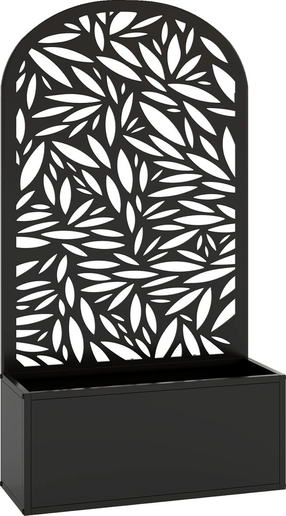 Outsunny podwyższona donica metalowa z kratą, montaż na ścianie lub donica stojąca z osłoną | Aosom PL