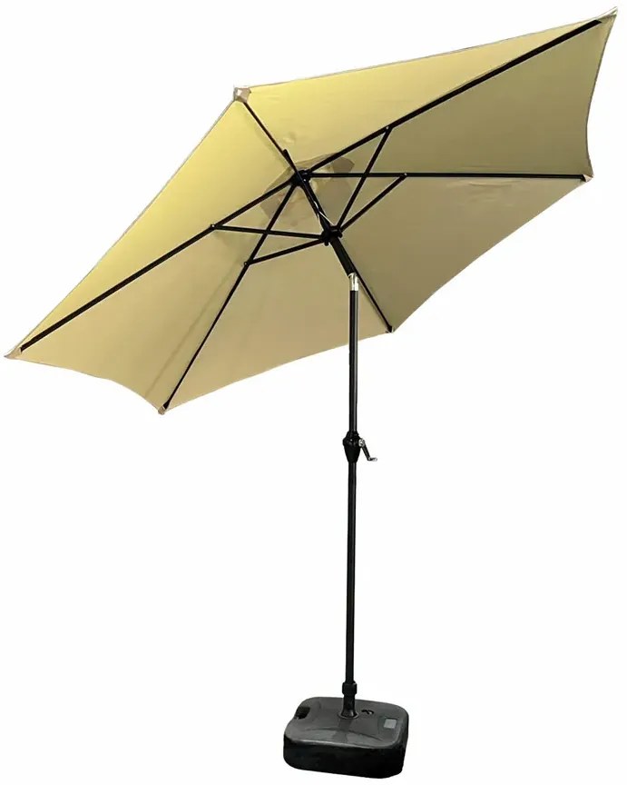Beżowy parasol ogrodowy z regulacją kąta nachylenia L5-Z00