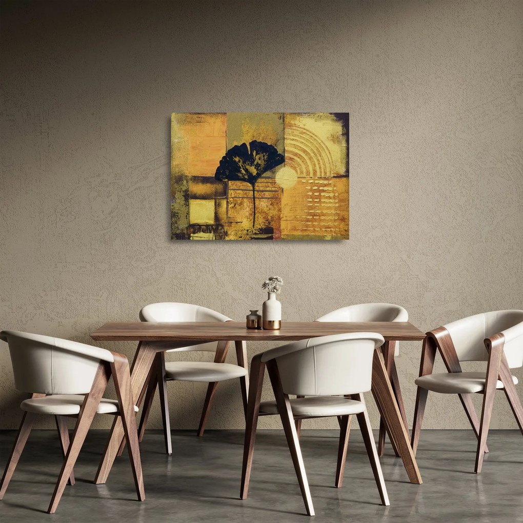 Obraz na szkle - Liść miłorzębu (70x50 cm)