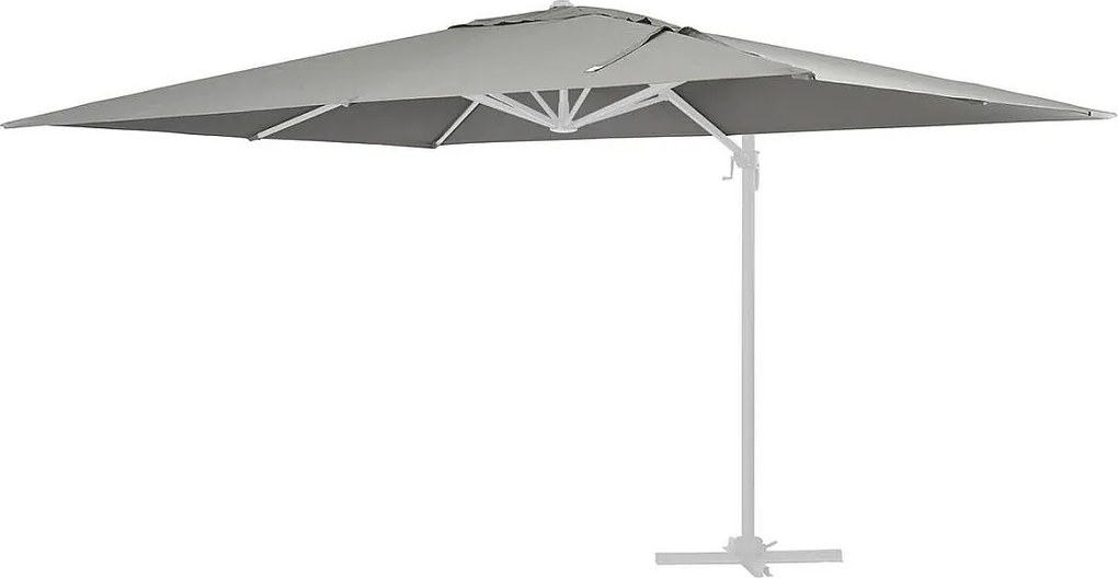 Poszycie na parasol ogrodowy "Sun 4" z nogą boczną - 3 x 4 m - Jasnoszare