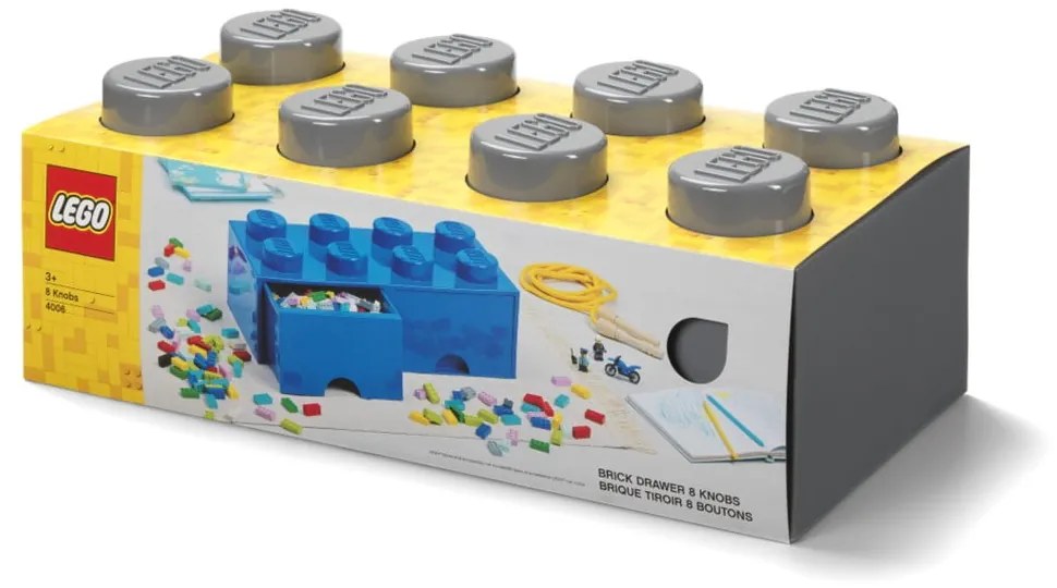 Ciemnoszary dziecięcy pojemnik z 2 szufladami LEGO®