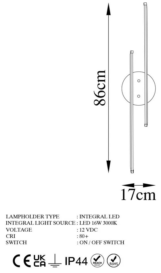 Kinkiet lampa ścienna Umut - 13298, złoty