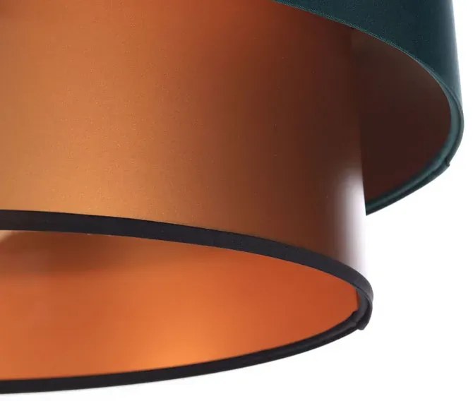 Miedziano-zielona lampa wisząca podwójna - S417 D6-W92