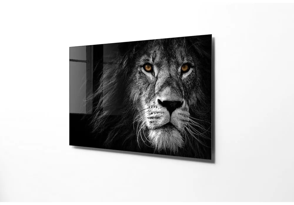 Szklany obraz 70x50 cm Lion – Wallity