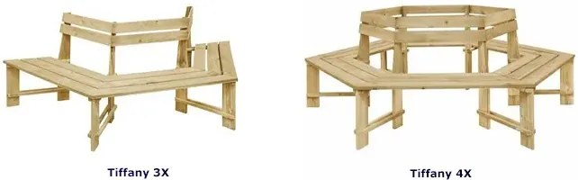 Drewniana ławka pod pień drzewa - Monroi 3X
