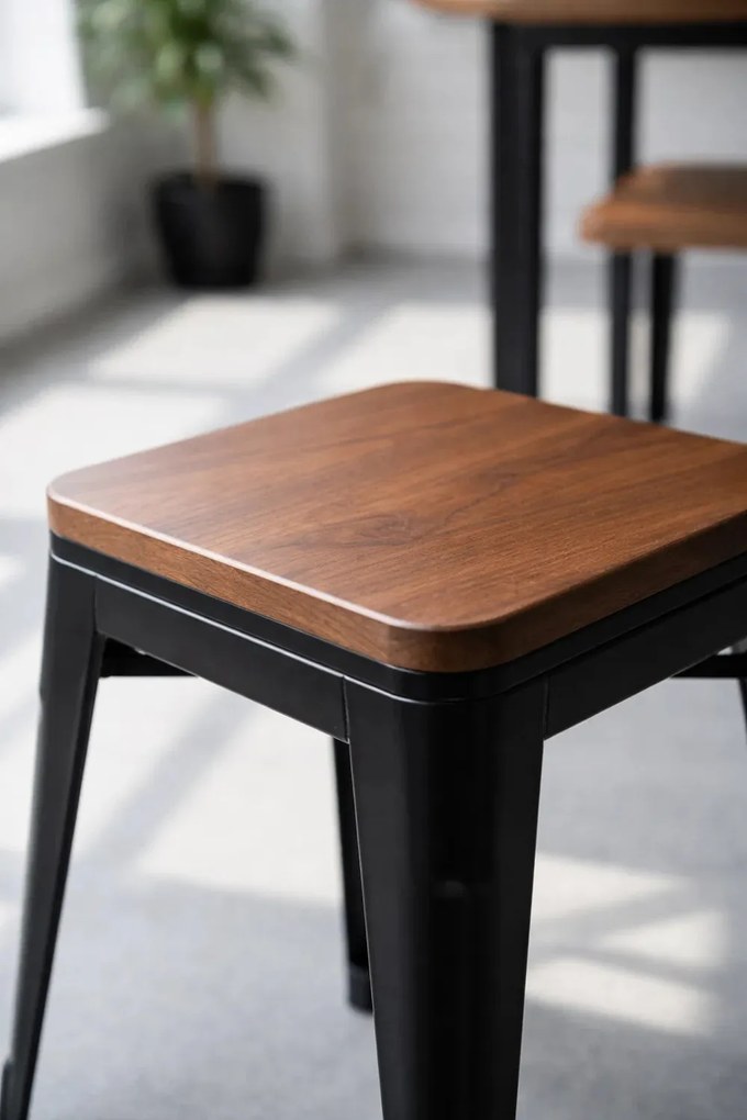 Taburete Torix Pequeńo Madera Natural