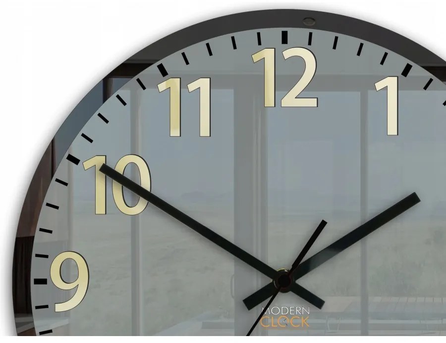 Zegar ścienny okrągły cichy nowoczesny akrylowy na ścianę duże cyfry loft