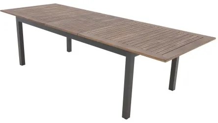 EXPERT WOOD Plus - rozkładany stół ogrodowy aluminiowy 150/210 x 90 x 75,5 cm