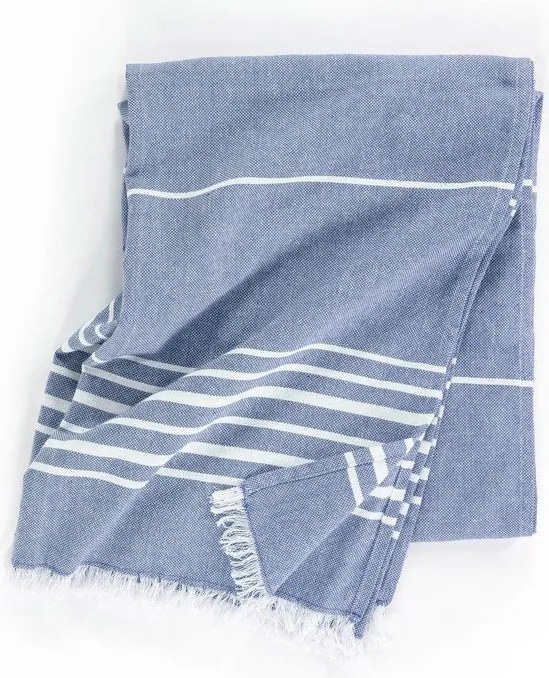 Niebieski bawełniany koc 150x200 cm Solene – Tiseco Home Studio