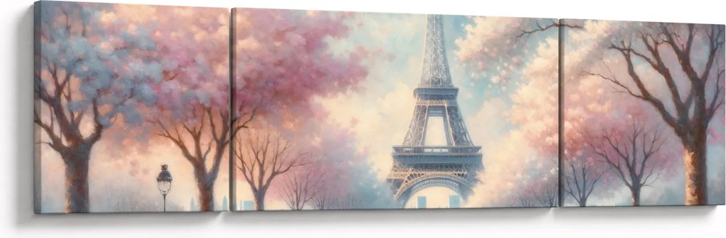 Obraz – Wiosna w Paryżu (170x50 cm)