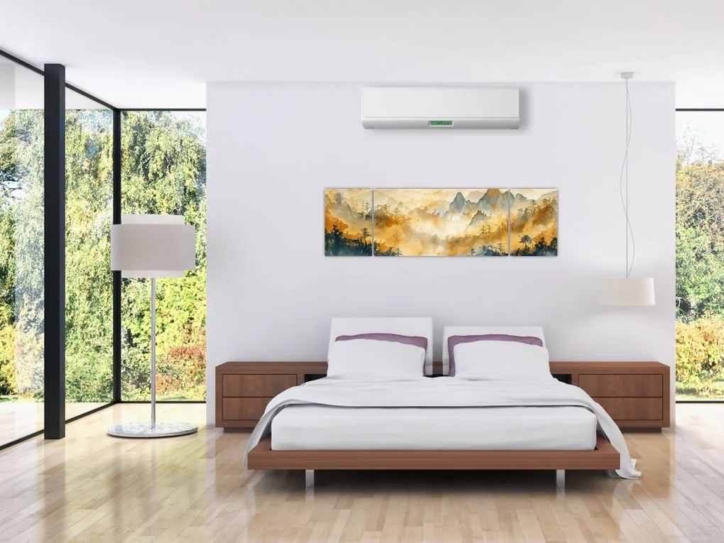 Obraz - Góry, akwarela (170x50 cm)