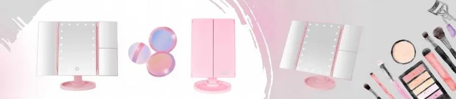 Lusterko Do MAKIJAŻU Powiększające 3X Kosmetyczne PODŚWIETLANE LED | VOLAN