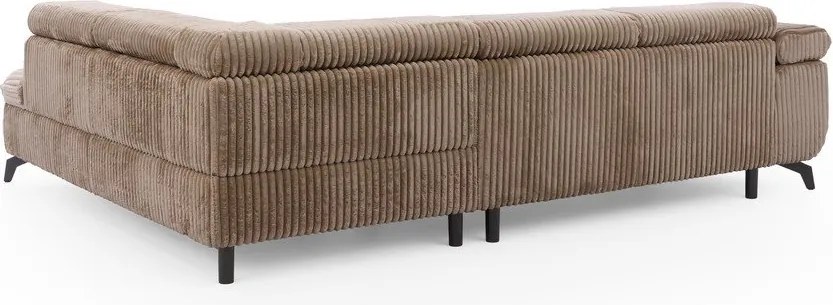 Brązowy sztruksowy narożnik (prawostronny/w kształcie litery L) Marbeya – Ropez